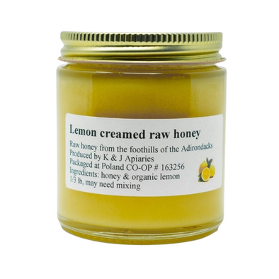 Lemon Creamed Raw Honey From K&J Apiaries