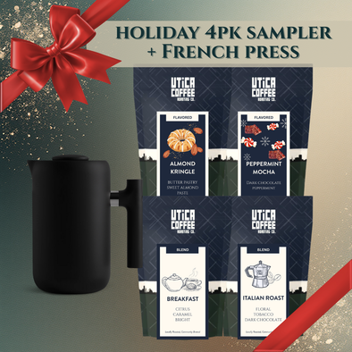 Clara French Press + 4 (3oz) Pk Sampler