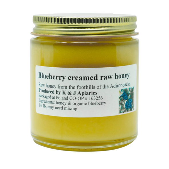 Blueberry Creamed Raw Honey From K&J Apiaries