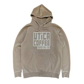 Utica Coffee Roasting Co. Stamped Logo Hoodie - Clay