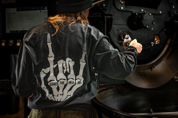 Wake The Hell Up! Skeleton Long Sleeve