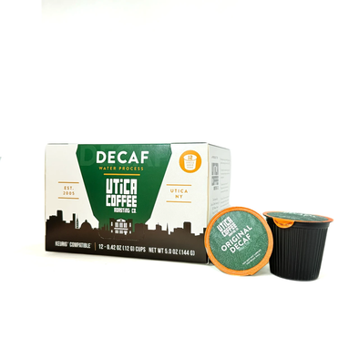 Utica Coffee Single Serve Decaf 12 Count K-Cup Compatible Pack