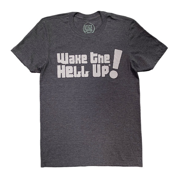 Wake The Hell Up! x Utica Coffee Roasting Co. Logo Tee