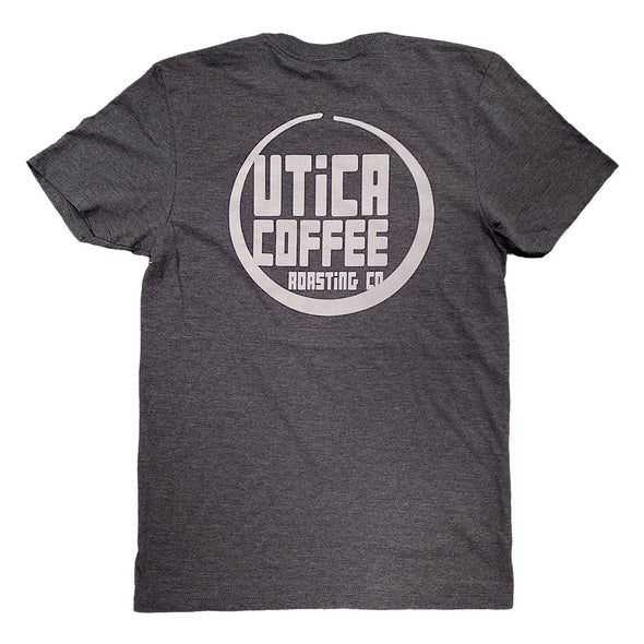 Wake The Hell Up! x Utica Coffee Roasting Co. Logo Tee