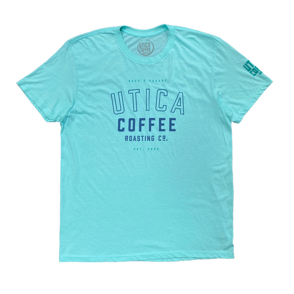 Utica Coffee Roasting Co. University Logo Seafoam Heather T-Shirt