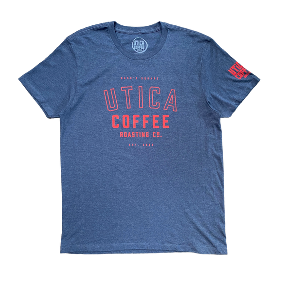 Utica Coffee Roasting Co. University Logo Navy T-Shirt