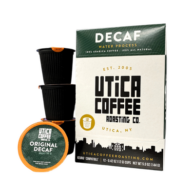 Utica Coffee Single Serve Decaf 12 Count K-Cup Compatible Pack