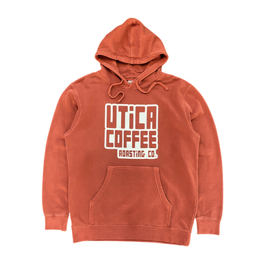 Utica Coffee Roasting Co. Stamped Logo Hoodie - Amber