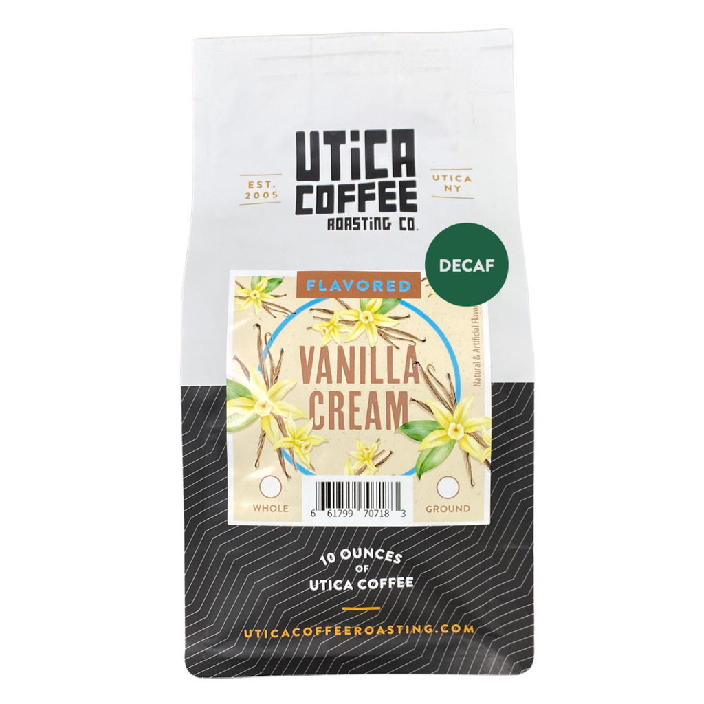 Decaf French Vanilla Flavored Coffee | Utica Coffee Roasting Co.