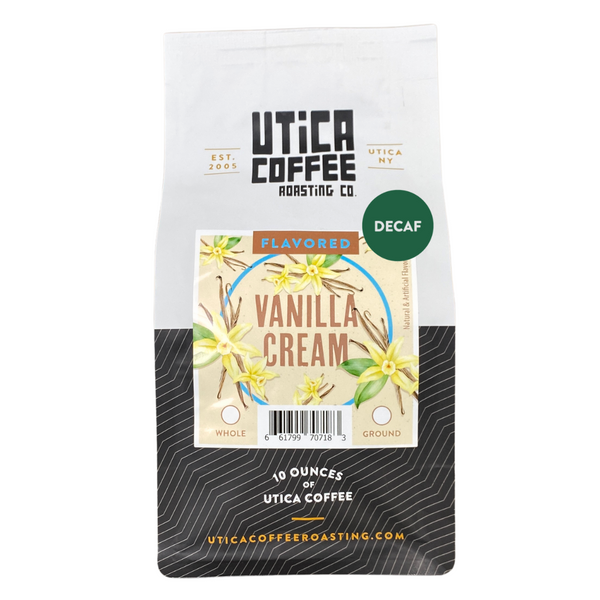 Decaf French Vanilla Flavored Coffee | Utica Coffee Roasting Co.