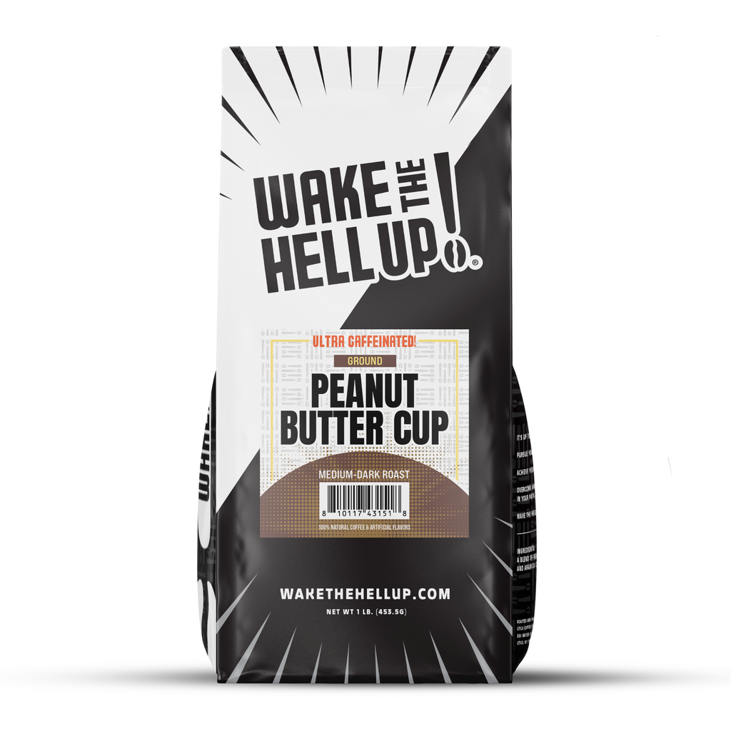 Wake The Hell Up! Peanut Butter Cup Flavored Coffee – Utica Coffee