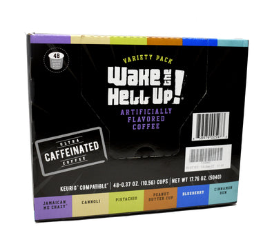 Wake The Hell Up!®️ Flavored Variety Pack Single Serve K-Cup 48 Ct Box - Utica Coffee Roasting Co.