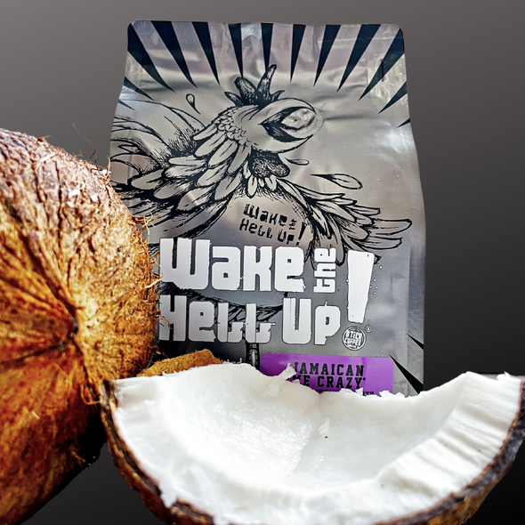 Wake The Hell Up! Jamaican Me Crazy® Flavored Coffee - Utica Coffee Roasting Co.