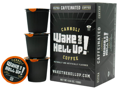 Wake The Hell Up!®️ Single Serve K-Cup Compatible Cannoli Flavored Pods - Utica Coffee Roasting Co.
