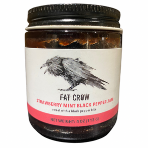 Strawberry Mint Black Pepper Jam By Fat Crow Gourmet - Utica Coffee Roasting Co.